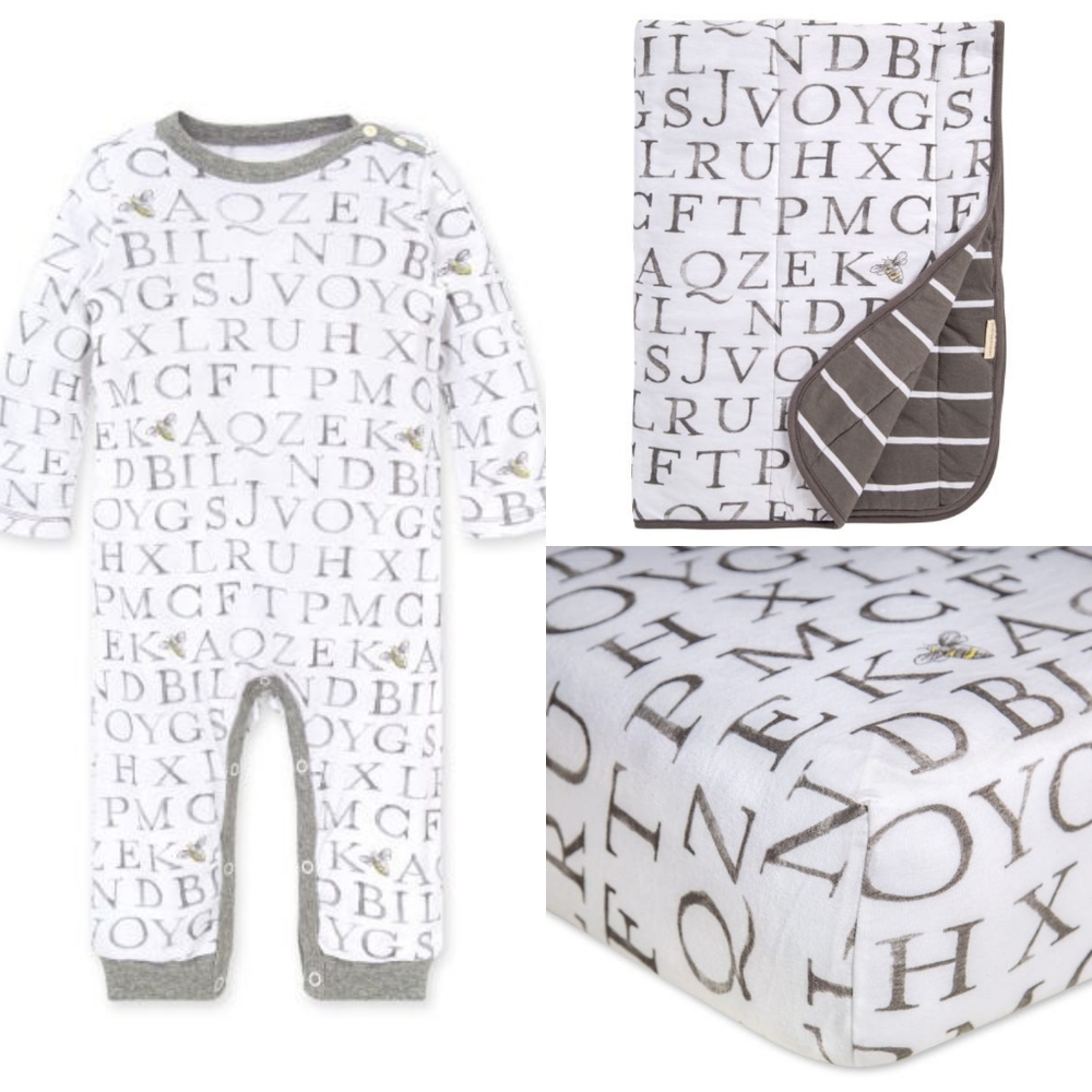 Burt's Bees Newborn Watercolor Alphabet Set